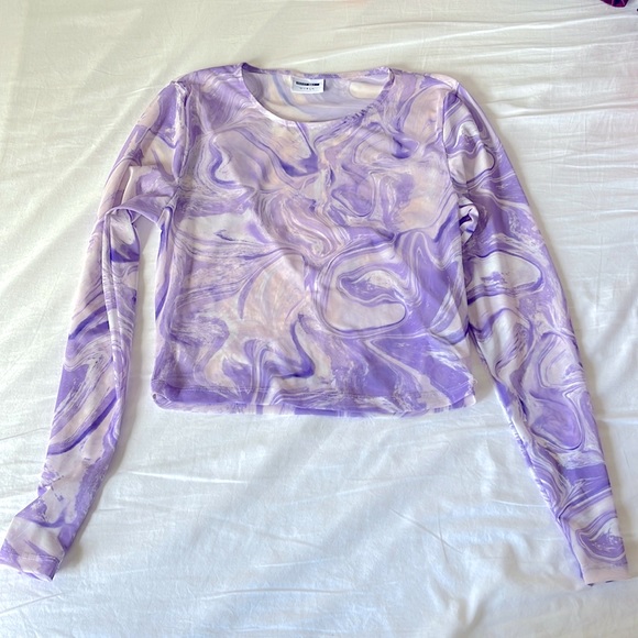 ASOS Noisey May Mesh Crop Top - Picture 1 of 3